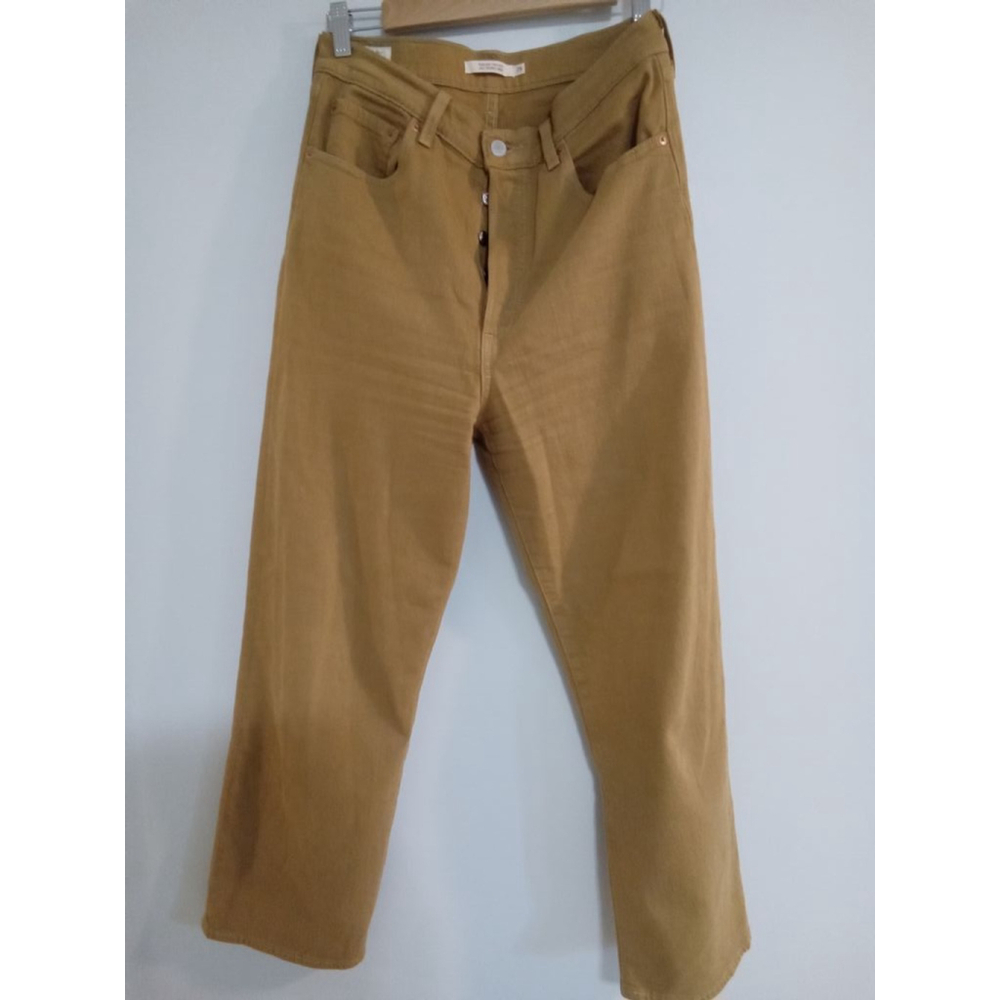 Women's Levi's Ribcage Straight Jeans Size 29 Brown or mustard brown